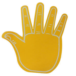 Foam hand high 5 geel