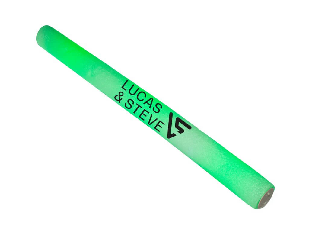 LED-foam-stick-groen-lucas-steve