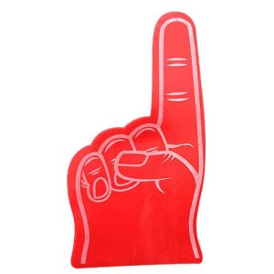 Foam hand wijsvinger klein rood
